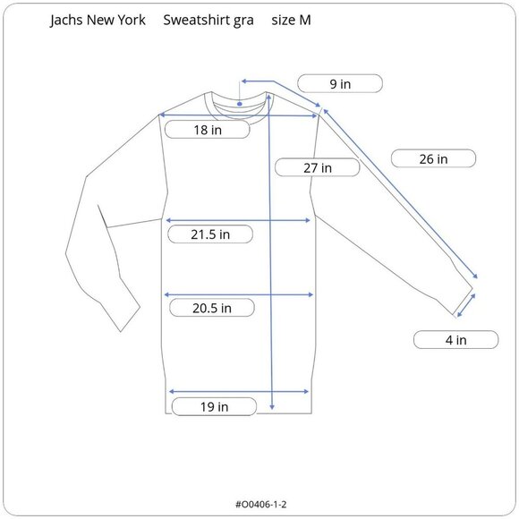 Jachs New York Sweatshirt gray  Men size M - Picture 6 of 6